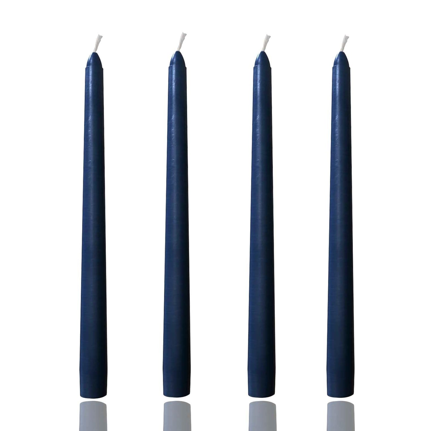 10 inch Dark Blue Taper Candles,Set of 4 Tapered Candle, Tall Candlesticks,Conical Stick Candles,Smokeless,Home Dinner, Party, Wedding, Halloween, Christmas (Dark Blue, 10inch)
