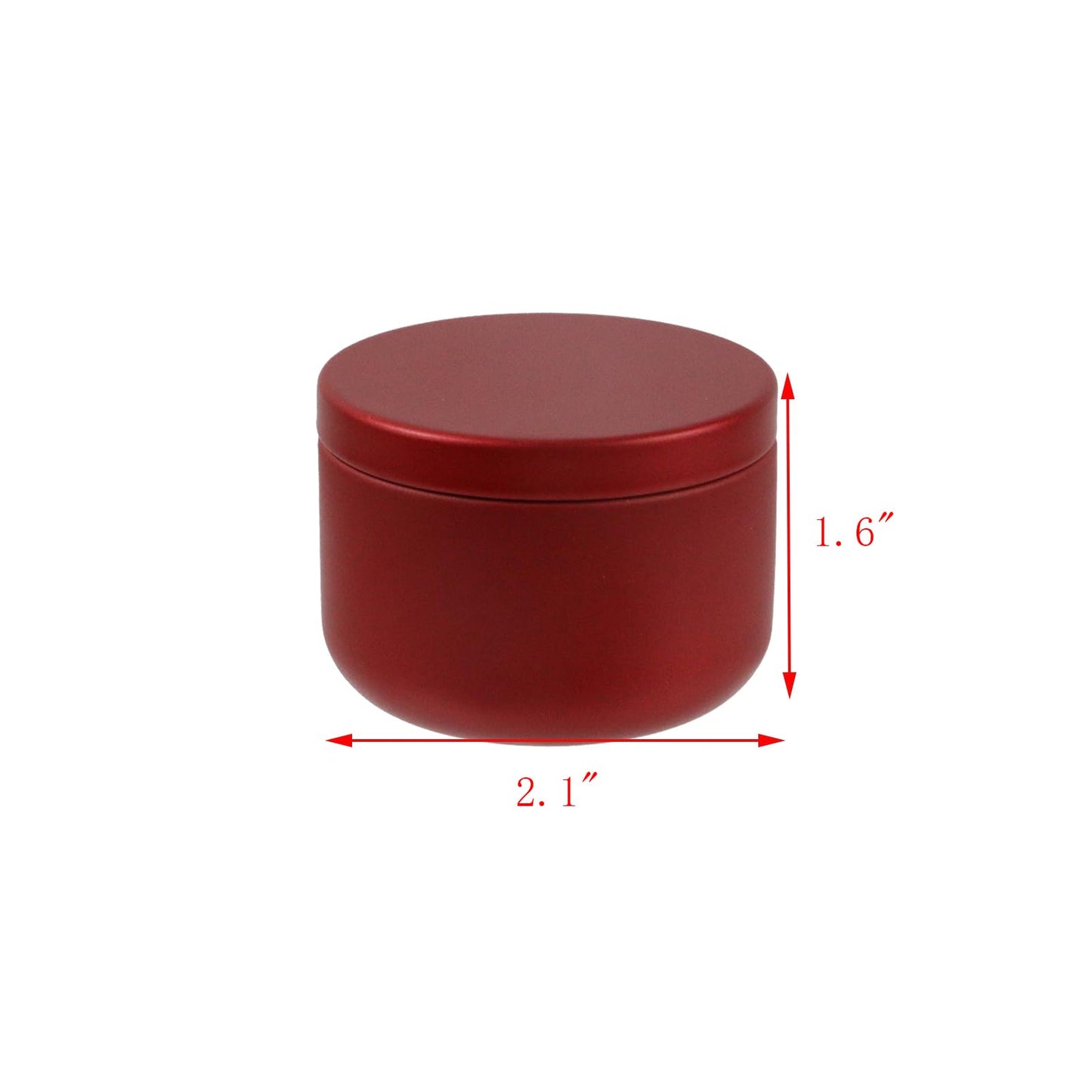 Geesatis 3 oz Empty Candle Tins with Lids (16 Pcs) - Metal Candle Containers Jars for Candle Making, Storage - Airtight, Red