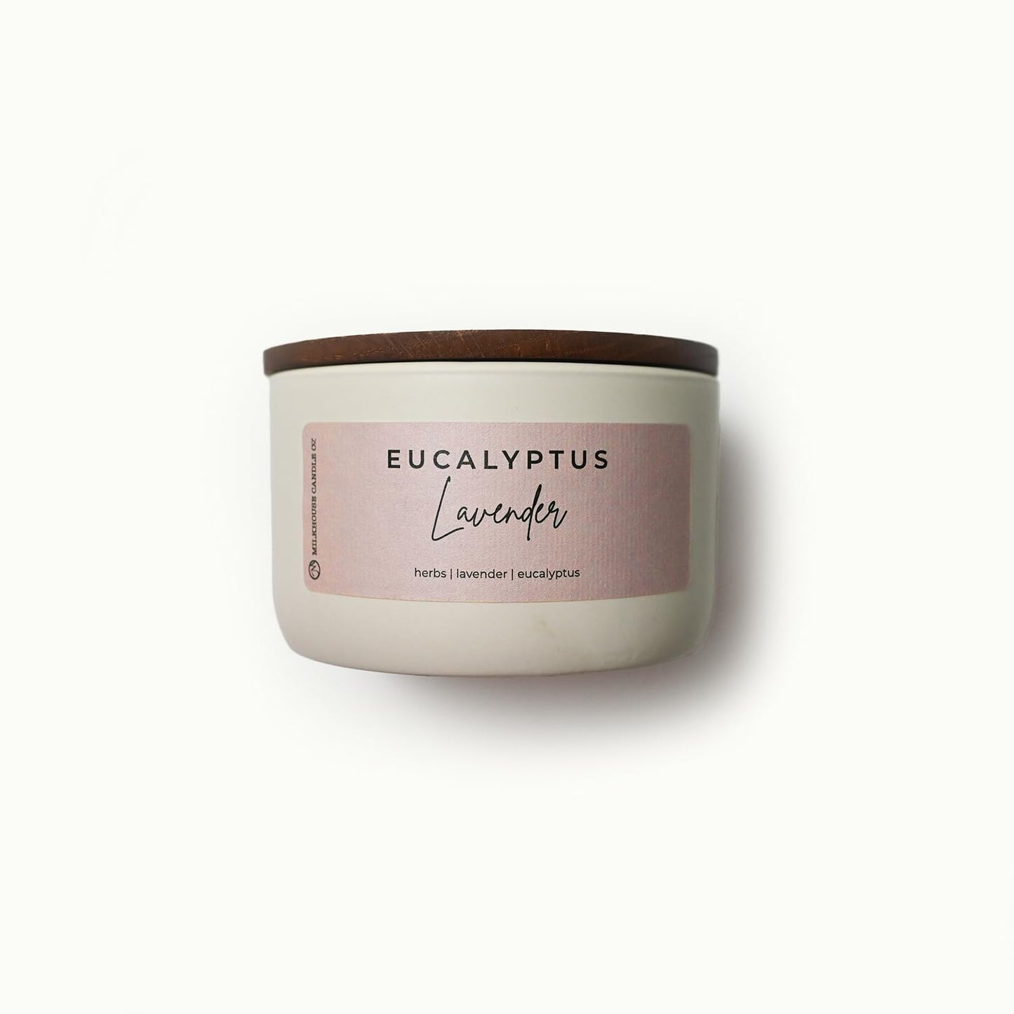 Milkhouse Candle Company Eucalyptus Lavender Soy Candle - Herbs | Lavender | Eucalyptus Scented - 10 oz Signature Statement Candle with Lid, 20+ Hour Burn Time, Made in the USA