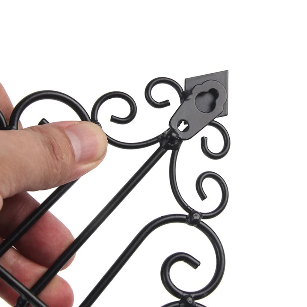 UNNS Candlestick Holder Wrought Iron Wall Candle Holder Wall Hanging Black Glass Candle Holder Suitable for Dinner Living Room Kitchen Dining Room Candle Holders (Color : A)