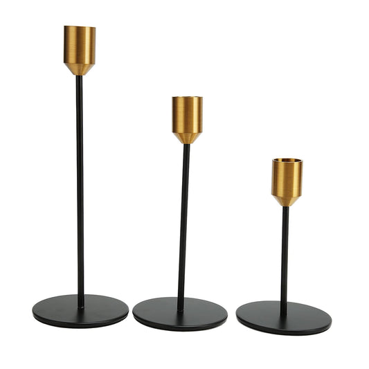 Antique Iron Candle Holder, Antique Elegant Romantic Taper Candle Holders Candlestick Stands Altar Supplies Mantle Decor for Wedding Dining Table