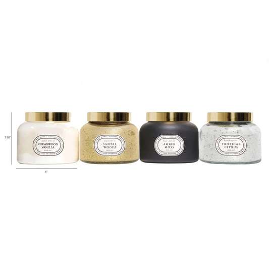 Home&Body Company Scented Candles Four 12 OZ Fragranced Candle, Soy Blend Wax, Infused with Essential Oils, Home Fragrances, Aromatherapy Home Scented Candles Variety Pack Gift Set