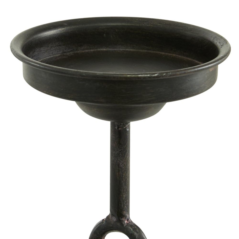 YUHUAWF Candle Holderss 2 Candle Black Metal Candle Holder, Set of 2 Decorative Candlestick