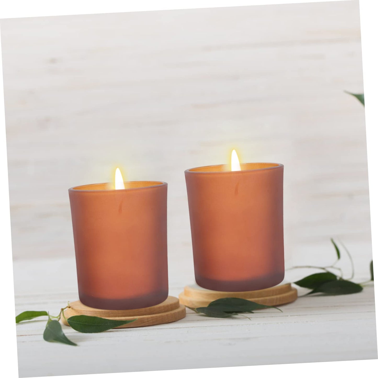 STOBAZA 3sets Nordic Style Glass Votive Candle Holder Frosted Design Heat Resistant Table Decor for Bedroom Living