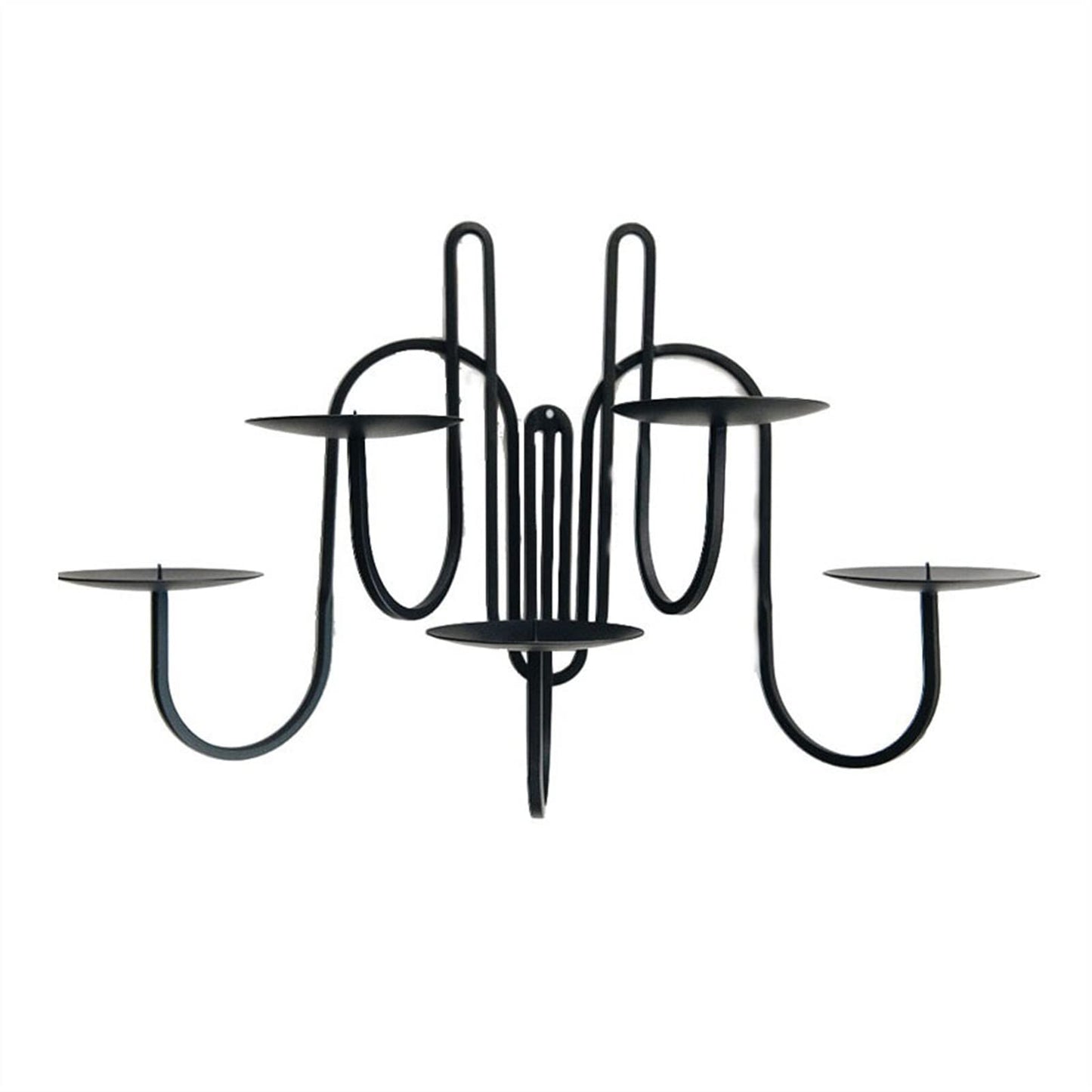 cfycfy987 Candelabra European Light Luxury Iron Wall-Mounted Candlestick Simple Living Room Porch Corridor Candle Holder Candle Sticks Holder