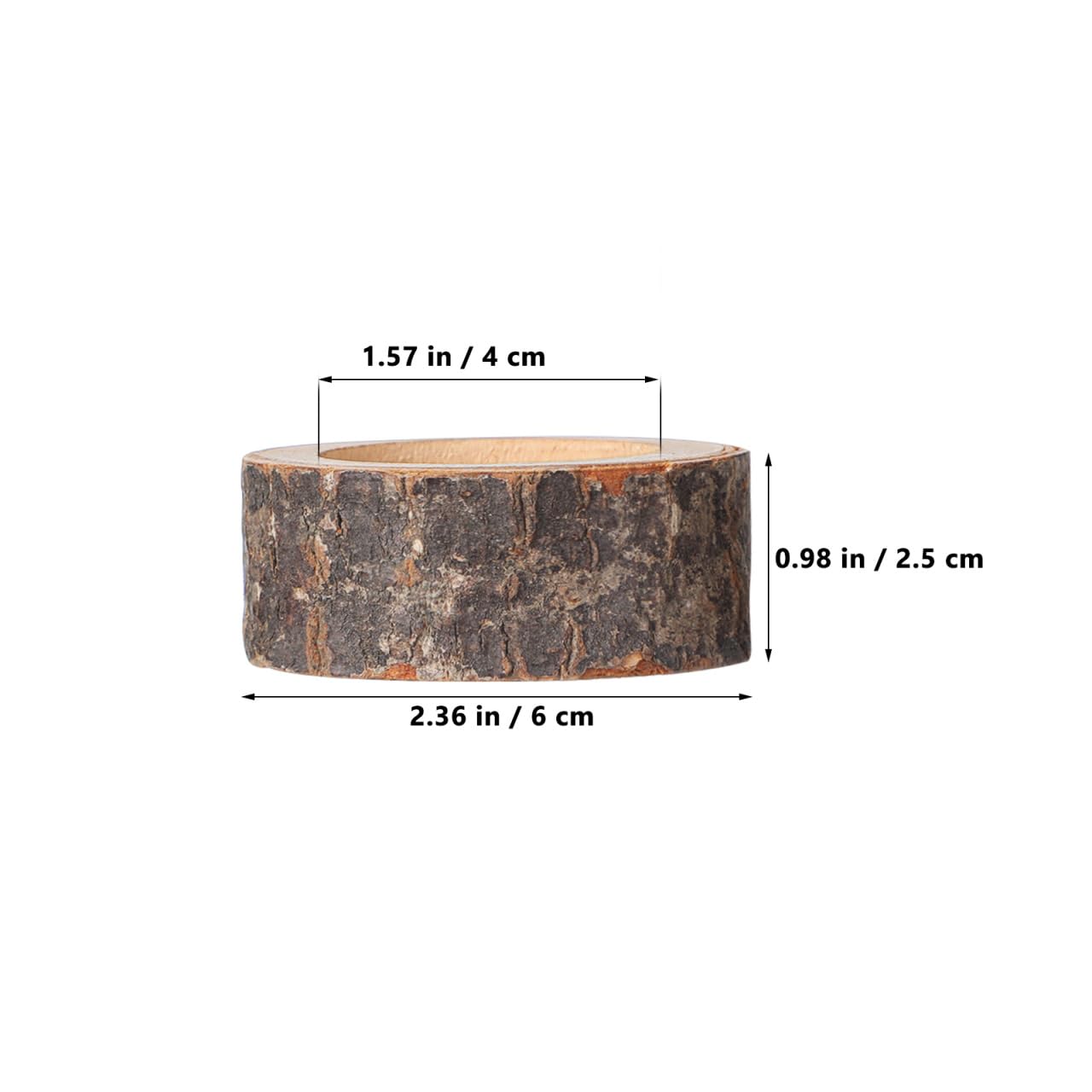 DECHOUS 24Pcs Wooden Tealight Candle Holder: Natural Birch Stump Wood Votive Tealight Holder Candlestick Centerpiece for Wedding, Party, Holiday, Home Decoration, Inner 1.57in