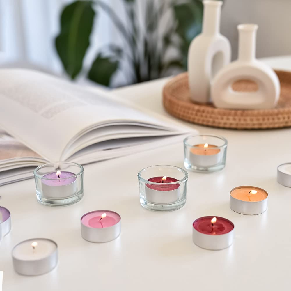 COCODOR Scented Tealight Candles/Winter Jasmine / 25 Pack / 4-5 Hour Extended Burn Time/Made in Italy, Cotton Wick, Scented Home Deco, Fragrance, Mother's Day