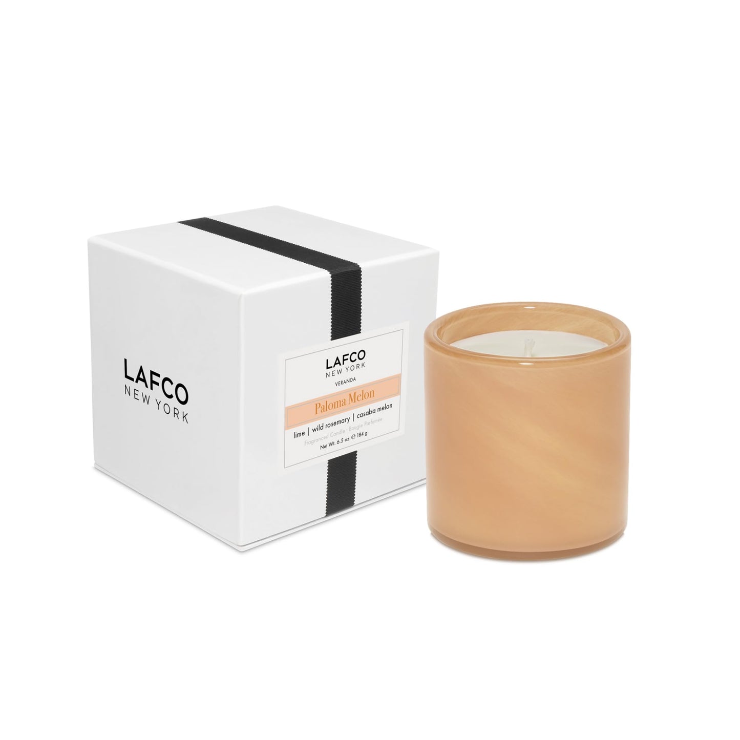 LAFCO New York Classic Candle, Paloma Melon - 6.5 oz - 50-Hour Burn Time - Reusable, Hand Blown Glass Vessel - Made in The USA