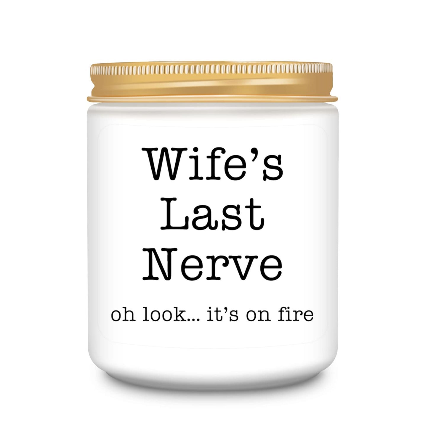 Homsolver Gifts for Wife from Husband, Funny Birthday, Christmas, Anniversary, Valentines, Romantic Lavender Scented Candles, Wife's Last Nerve