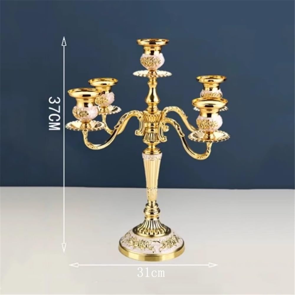 WANGHAI2024M Candle Holders European Retro Five-Head Candle Holder Home Wedding Props Decorative Candlestick Candlestick Holders