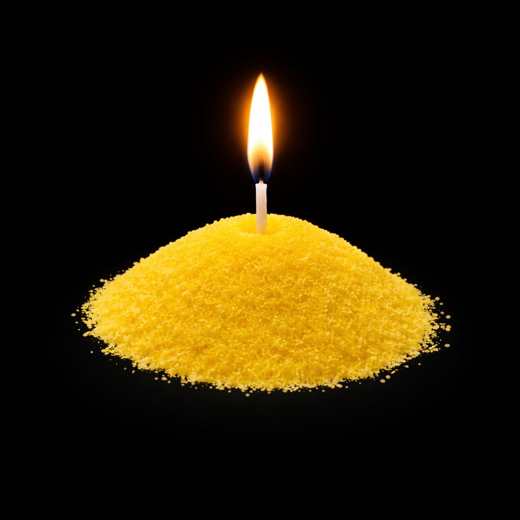 SANDWORKS Sand Wax Candle Making Kit – 5 Wooden Wicks & 15 Cotton Wicks, 500 g Premium Fragrance-Free Sand Wax (Sunstone Sand (Yellow)