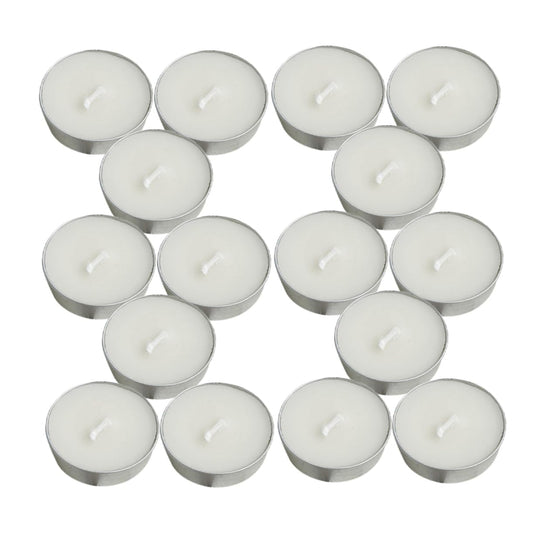 OUNONA 100pcs Tealight Candles Scented Round Tealight Candles for Weddings Parties and Home Decor Long Burning Safe and Smokeless Aromatherapy