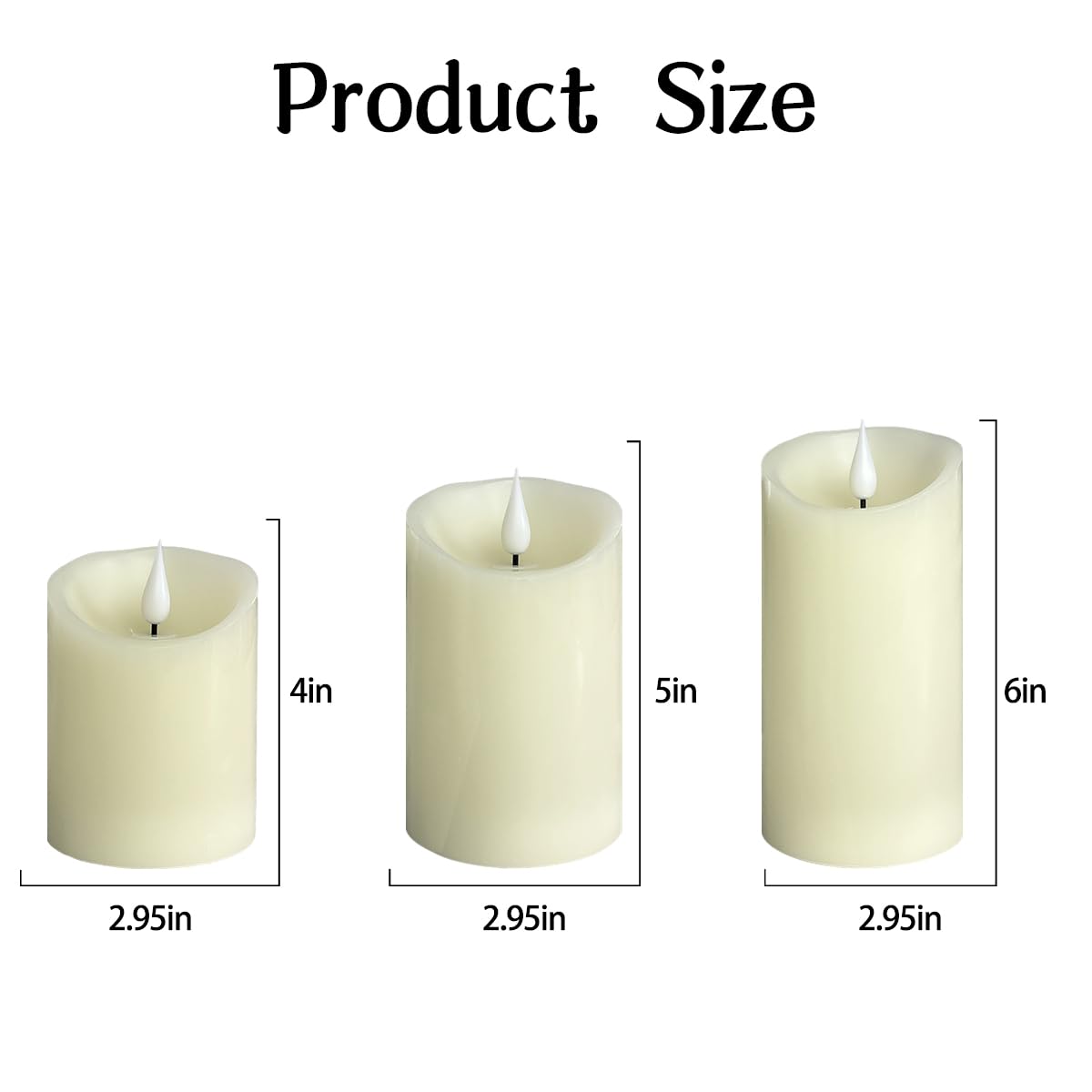 LEDHOLYT Flameless Candle RGB Set, Flickering LED Pillar Real Wax Candle with Remote Control and Timer, Upgraded Blue Flame Heart, Built-in Battery Rechargeable Flameless Candle, 1 Set of 3