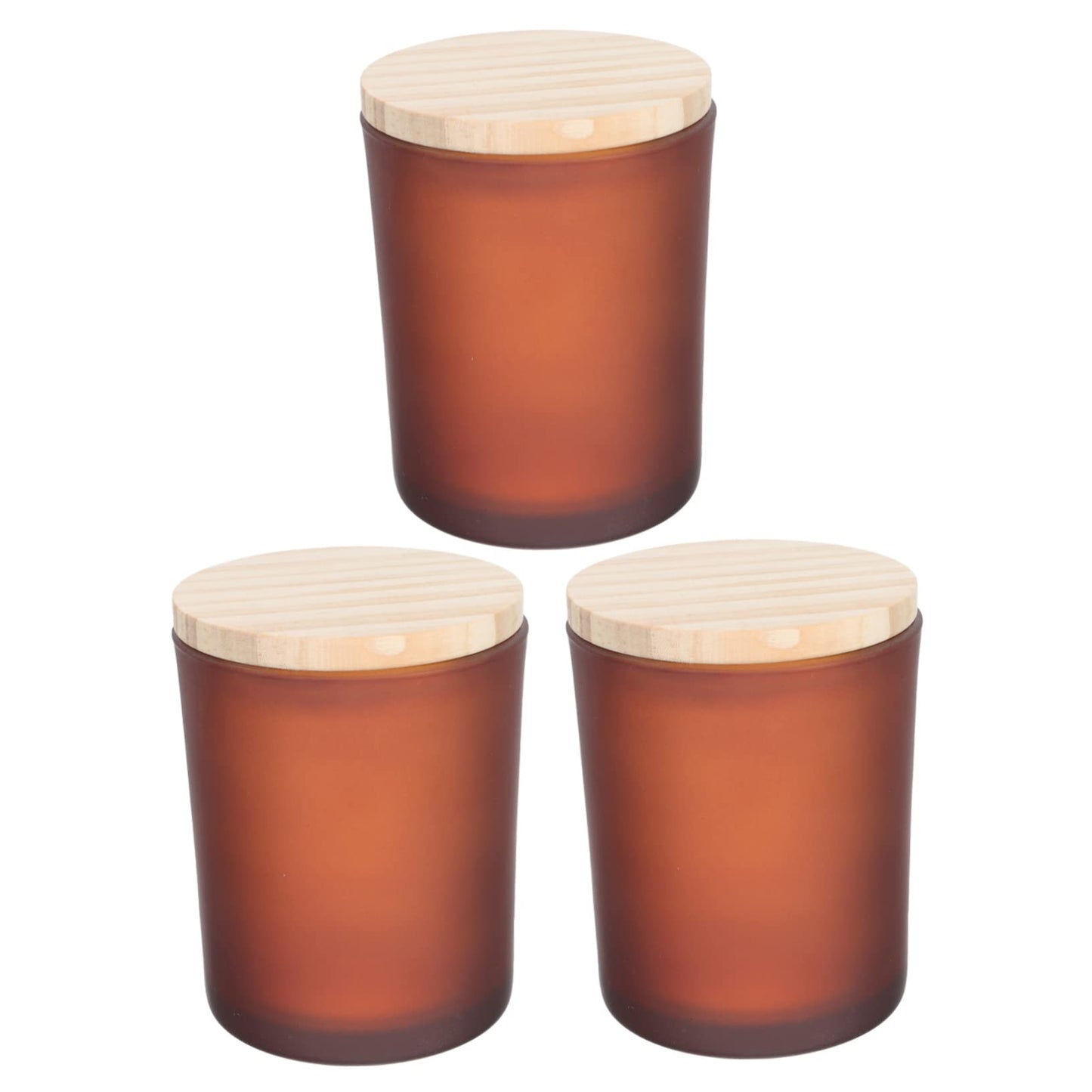 PRETYZOOM 3sets Candle Jar Lid Glass Candle Cup Holder Scented Candleholder for Dining Table Centerpiece Decor