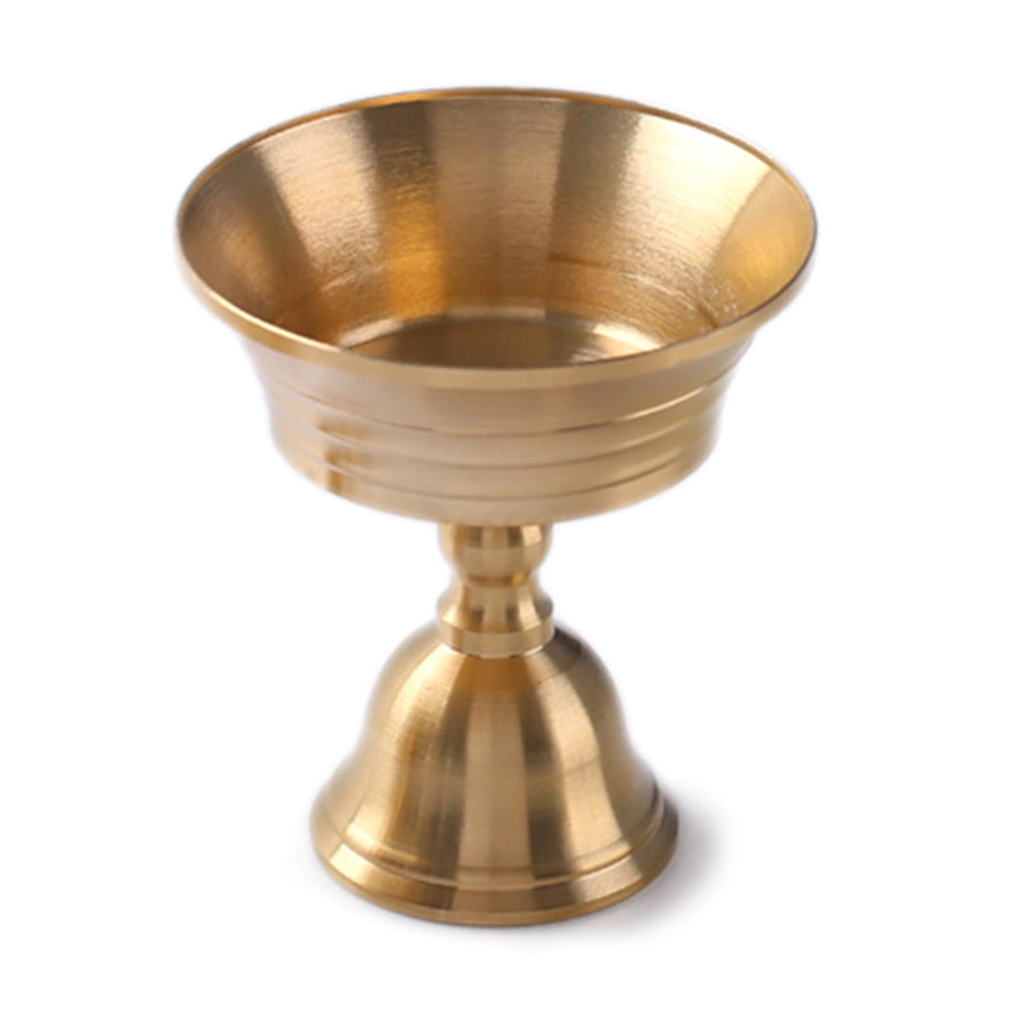 Brass Candlestick for Buddhist Temples Butter Lamp Holder Golden Tealight Candle Stand for Altars Decors Candleholder Brass Candle Base