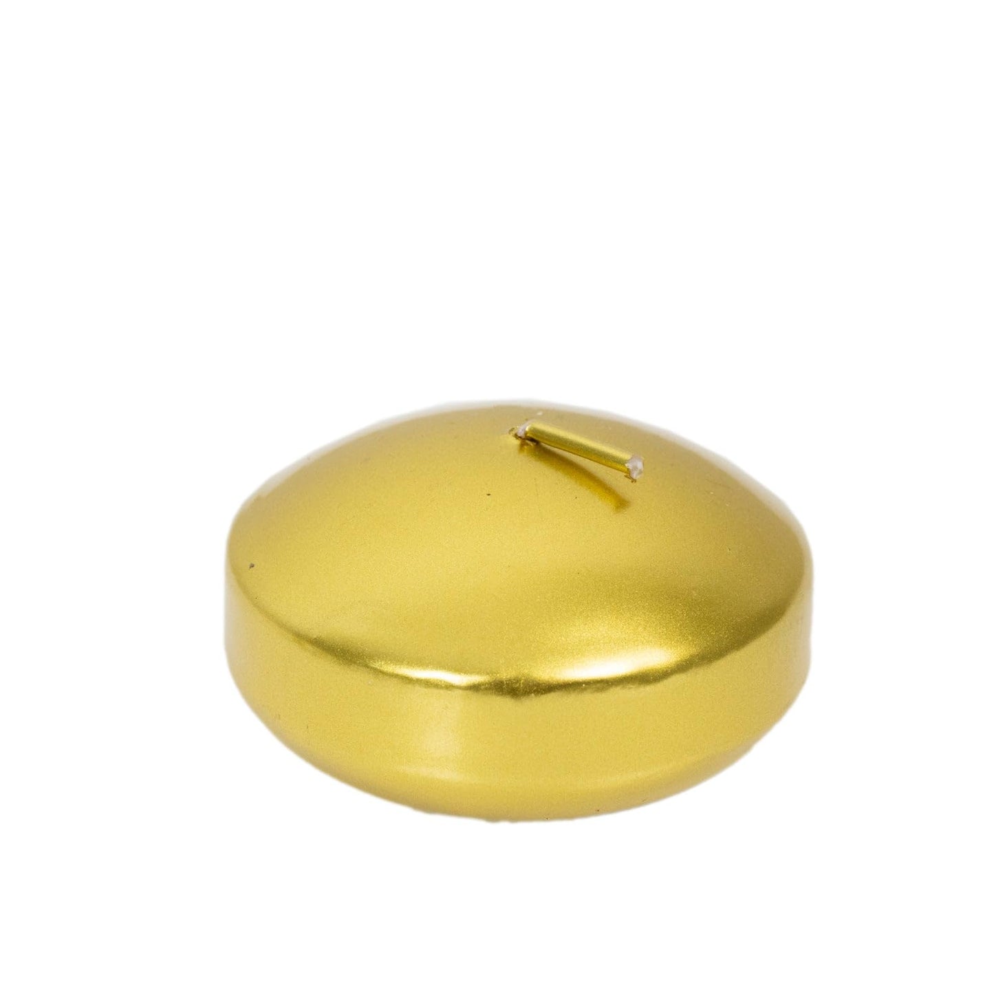 Efavormart 12 Pack 3" Gold Unscented Floating Candles, Long Burn Dripless Wax Discs with Cotton Wick for Cylinder Vases and Wedding Centerpieces