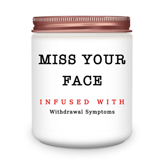 Homsolver Gifts for Women, Men, Friends, Sister, Bestie, Mother Day Gift for Friend, Christmas Birthday Candles for Her Him, Unique Friendship Gift for Friend, Miss Your Face Scented Candle