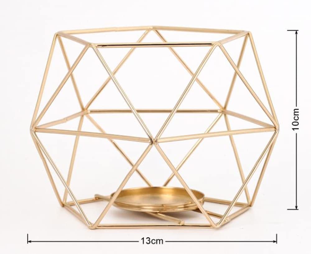 ZHZXBDGQ Tealight Holders Metal Wire Iron Tea Light Candle Holder Geometric Candle Holder Centerpieces for Wedding Holidays Events Party Decorations-Black