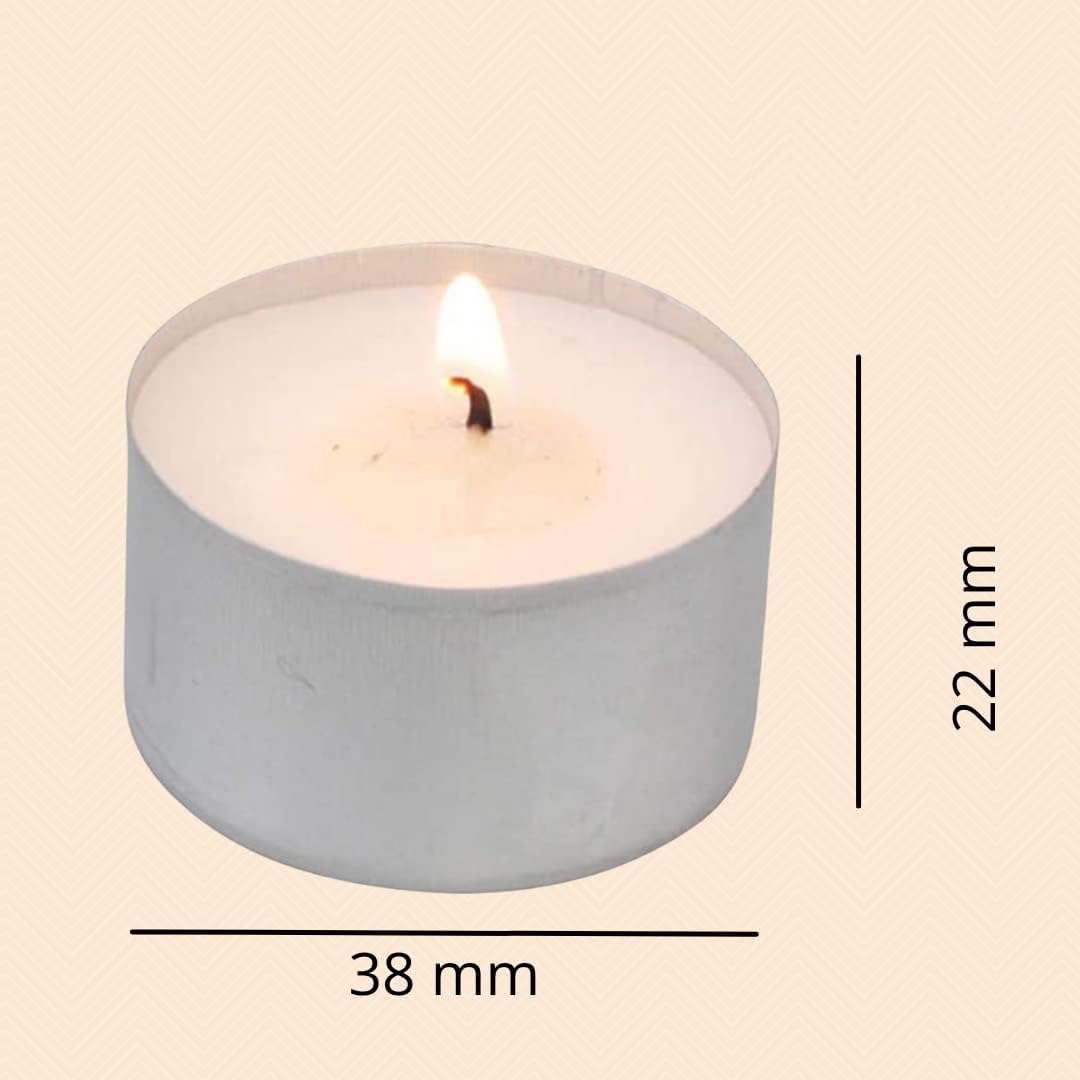 Long Burning Tea Light Candles, 30 Count, 22 Gram Each, 5-6 Hours Burn Time