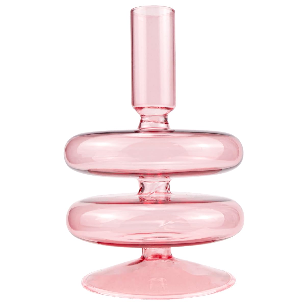 LNQ LUNIQI Glass Candle Holder for Taper Candles,Clear Decorative Candle Sticks Holders for Wedding Valentines Day Birthday Party Centerpiece (PK)