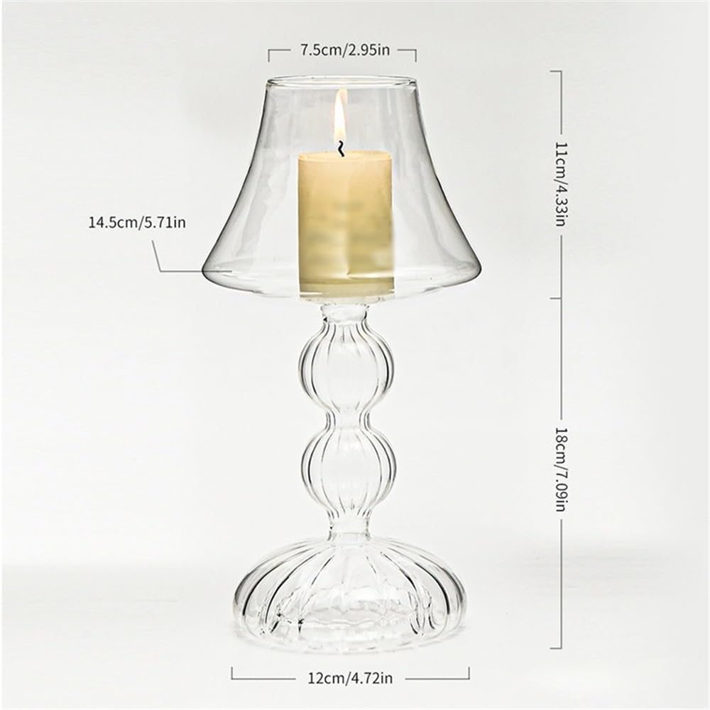 Candlestick Holders Light Luxury Transparent Glass Candlestick Home Table Decoration Wedding Shooting Props Candlestick Candle Holders