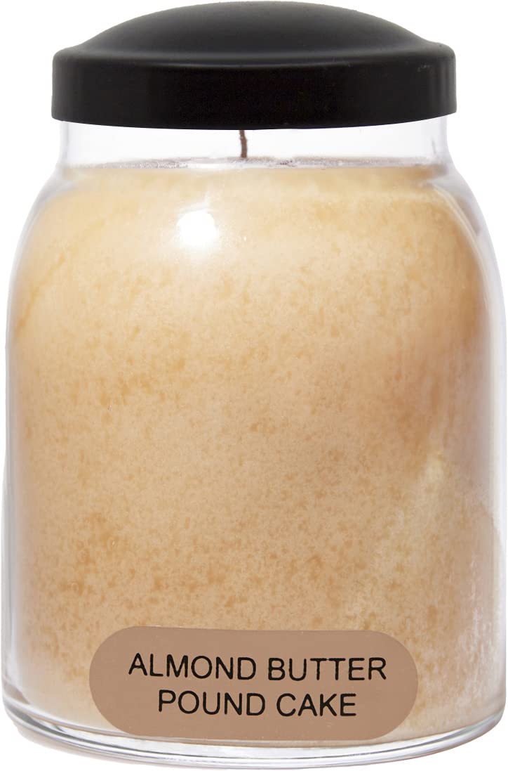 A Cheerful Giver - Almond Butter Pound Cake Baby Scented Glass Jar Candle (6oz) with Lid & True to Life Fragrance Made in USA