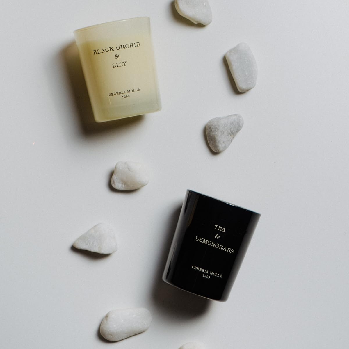 CERERA MOLLA 1899 | Mini Tea and Lemongrass Candle | 1 Wick Aromatic | 20 Hours Burn Time | Natural Fragrances | Recyclable Packaging | Artisan