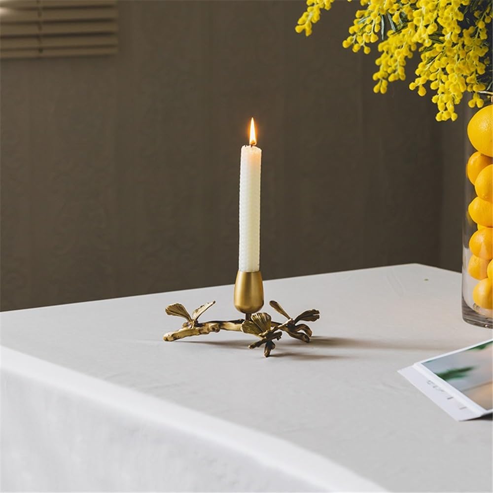 Candlestick Holders Light Luxury Romantic Brass Candle Holder Retro Decorative Candlestick Ornaments Candle Holders