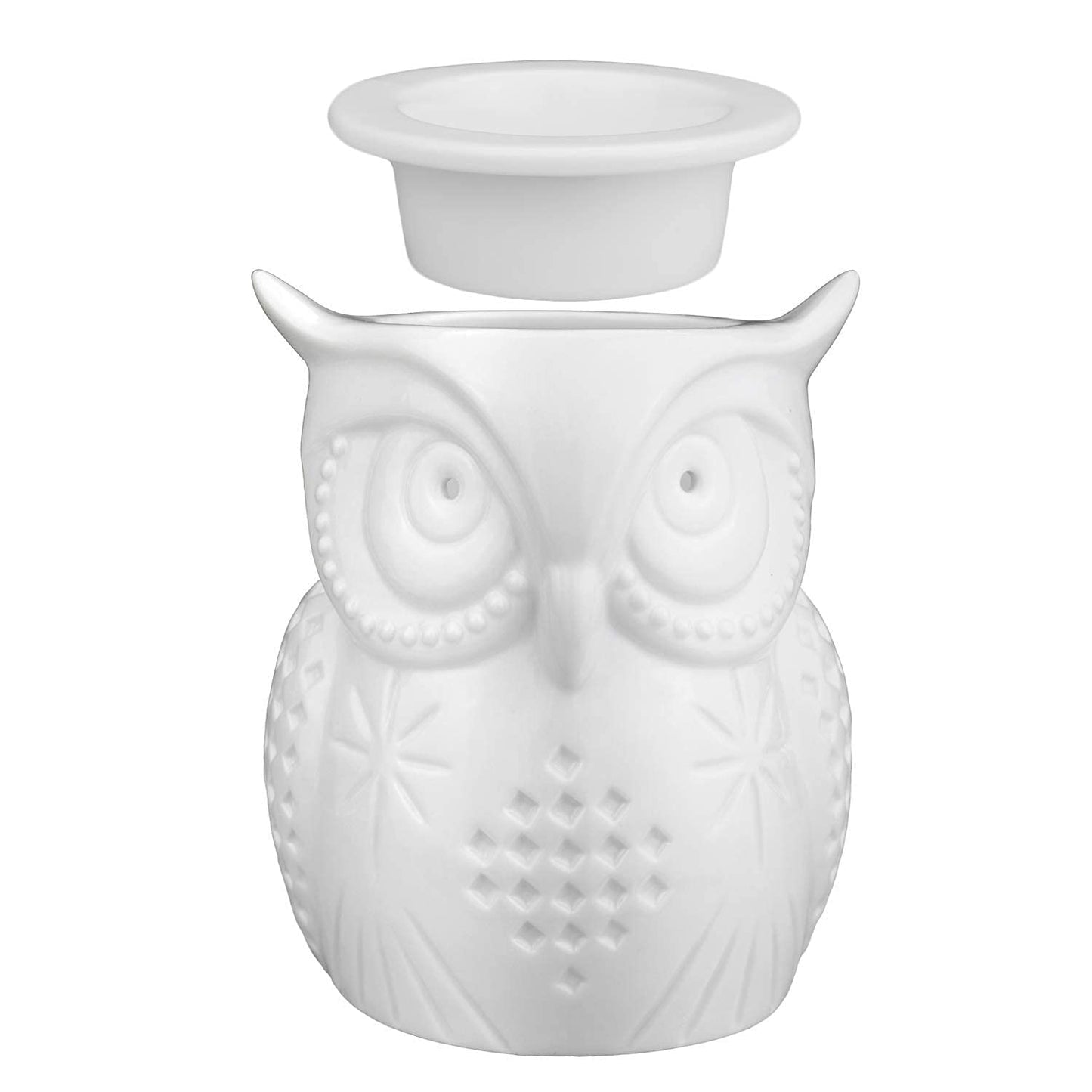 STAR MOON Owl Wax Melt Warmer for Home Décor, Wax Warmer for Wax Melt, Scentsy Wax Warmer, 3D, No Flame, Removable Dish, with One More Bulb (The Owl of Athena)
