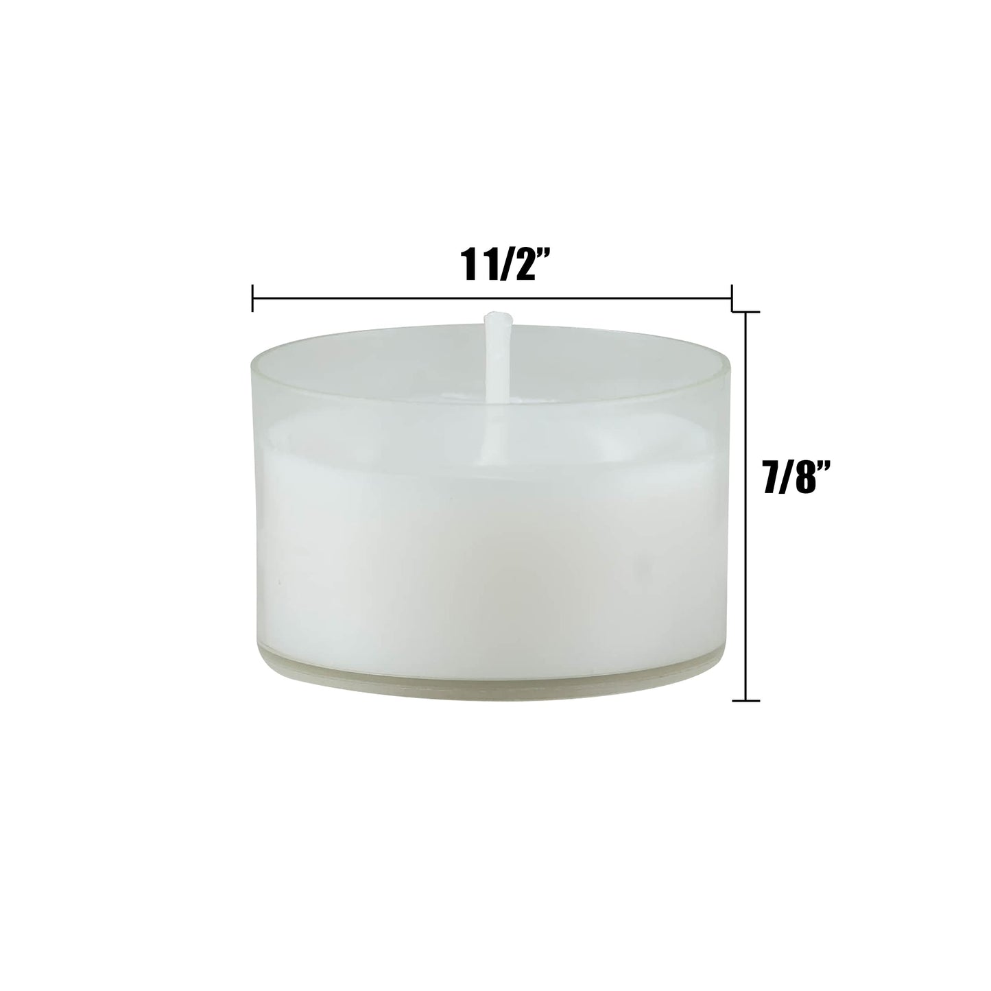 Stonebriar 192 Count White Unscented 6 to 7 Hour Extended Burn Time Clear Cup Tea Light Candles