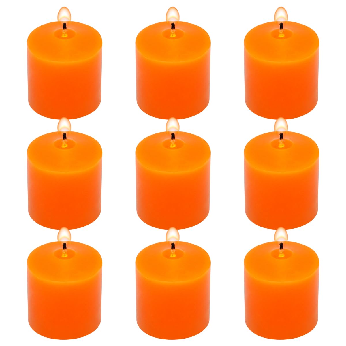 9-Pack 1.25-Inch Black Votive Candles for Halloween – Unscented Small Tealight Candle for Home Decor, Church and Special Occasions