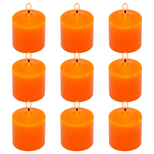 9-Pack 1.25-Inch Black Votive Candles for Halloween – Unscented Small Tealight Candle for Home Decor, Church and Special Occasions