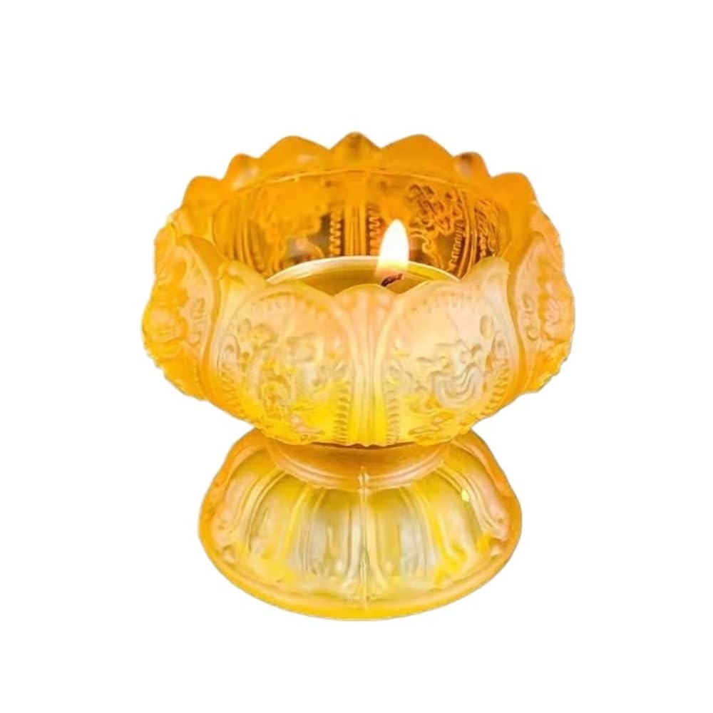 Candle Holder Colorful Glass Candle Holder - Home Table Decor