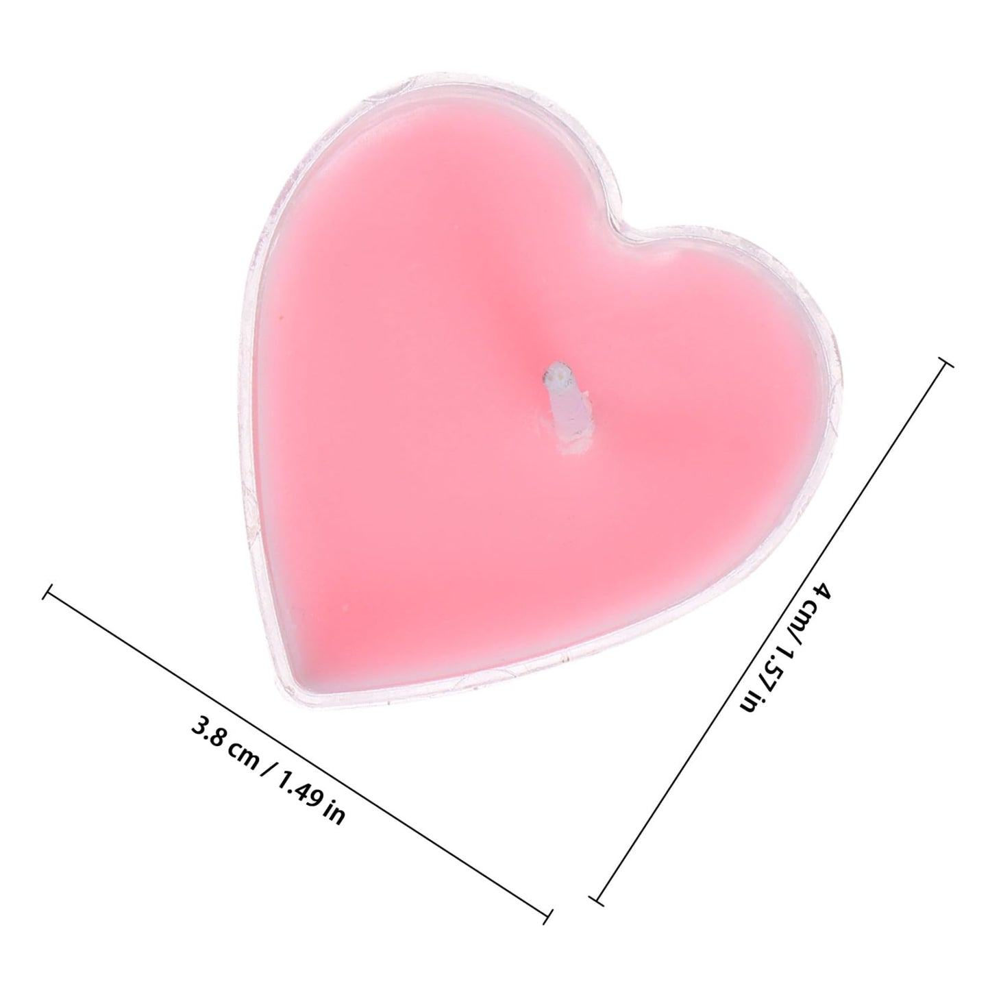 Healifty 9Pcs Heart Shaped Smokeless Tea Wax Candles Pink Rose Scented Aromatherapy Multi Use Romantic Decor for Birthday Wedding Christmas and Festival Ambiance
