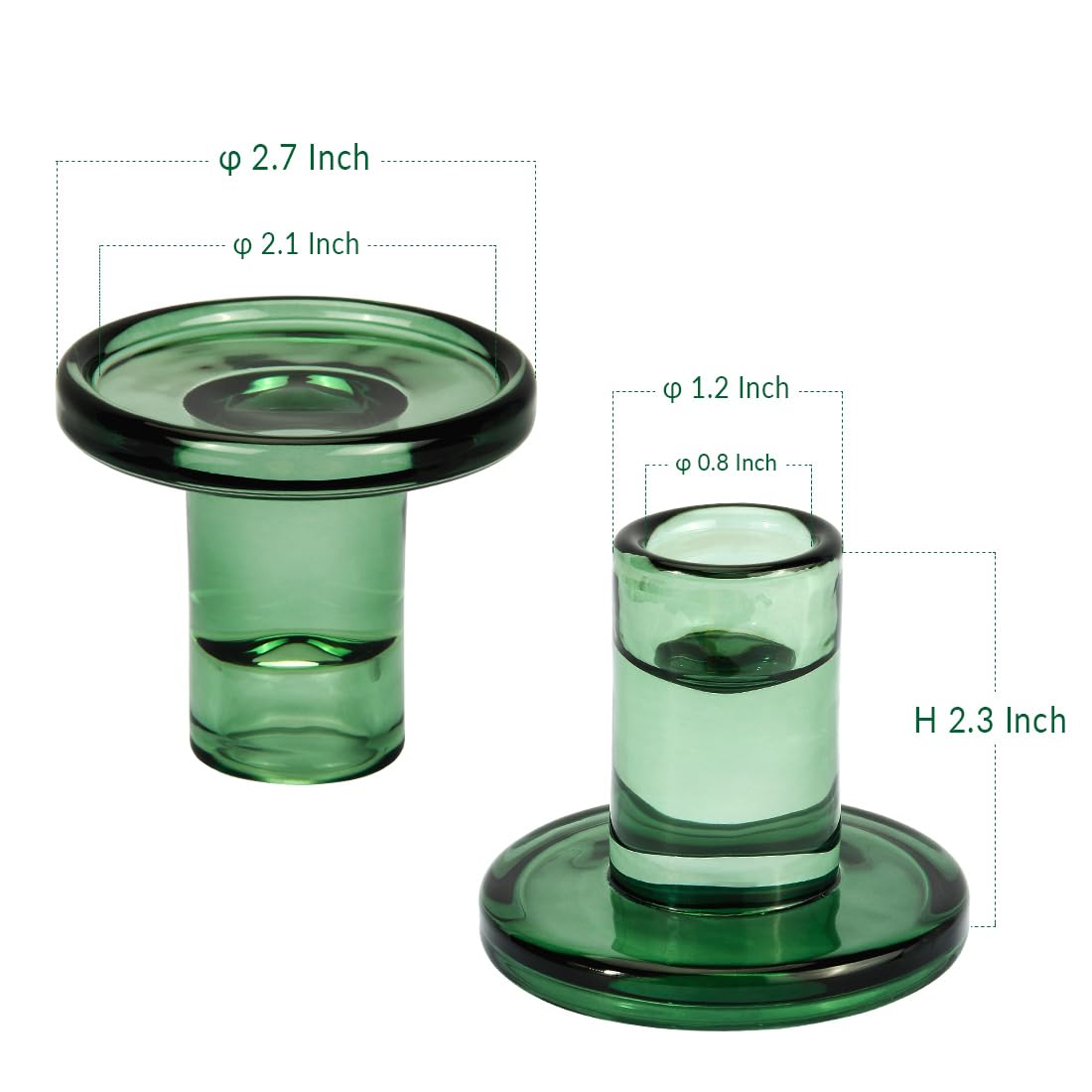 4 pcs Candles + 6 Candlestick Holders