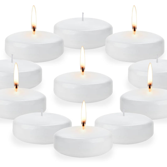 3 inch White Floating Candles Bulk,12Pack Dripless Wax Unscented Wax 13-15Hours Burning, Wedding Party Candles,for Centerpieces Suitable for Cylindrical Vases,Swimming Pool,Restaurant Decoration
