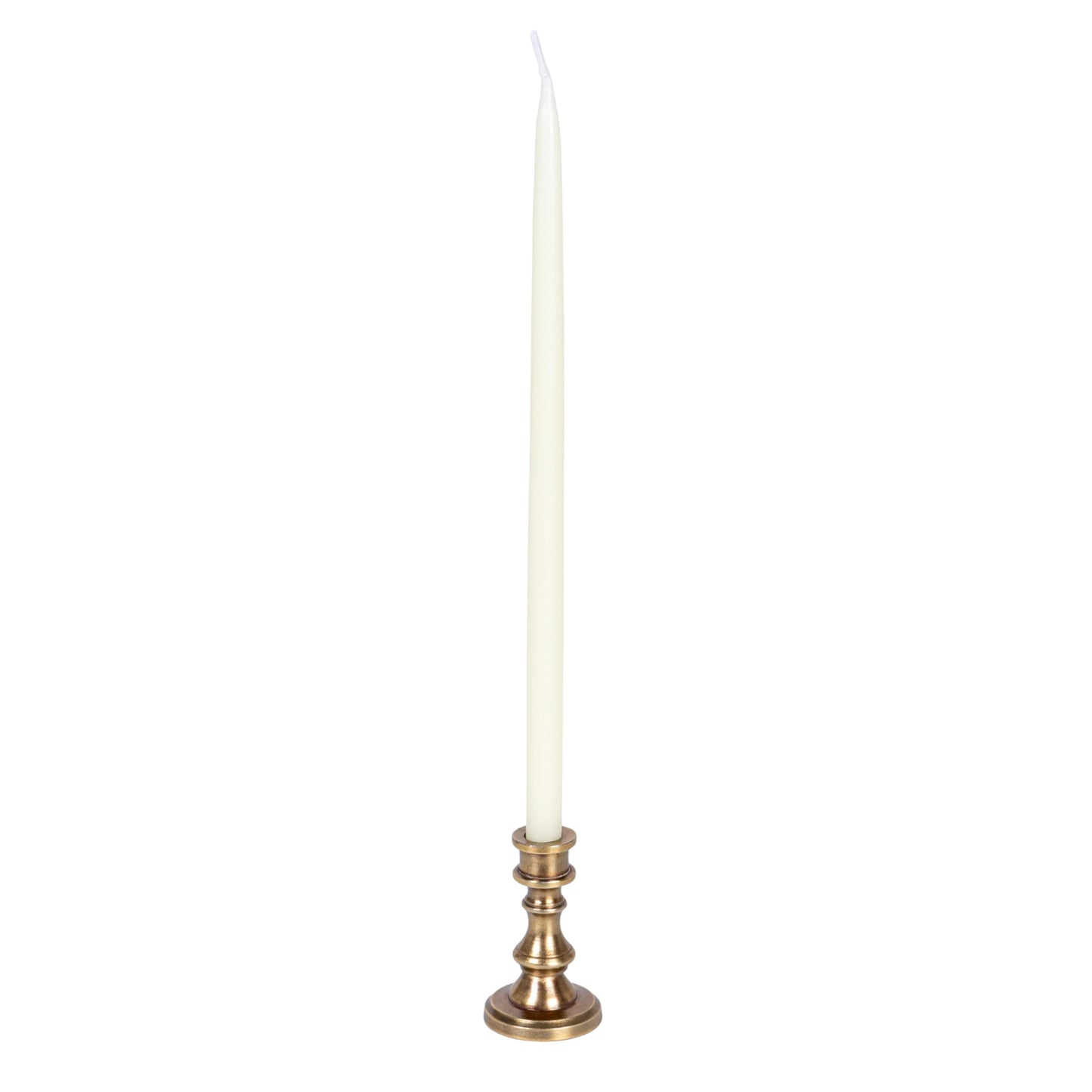 Creative Co-Op Small Antique Cast Aluminum Taper Holder, Gold