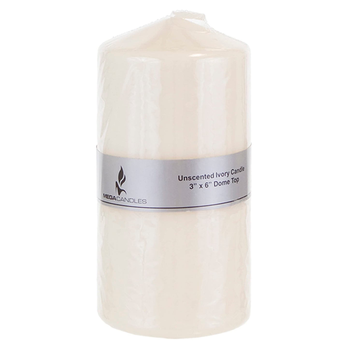 Mega Candles 1 pc Unscented Dome Top Ivory Pillar Candles, Pressed Premium Wax Candle 3 Inch x 6 Inch, Home Décor, Weddings, Parties, Festivities, Occasions, Florists, Events, Prayers, Memorials