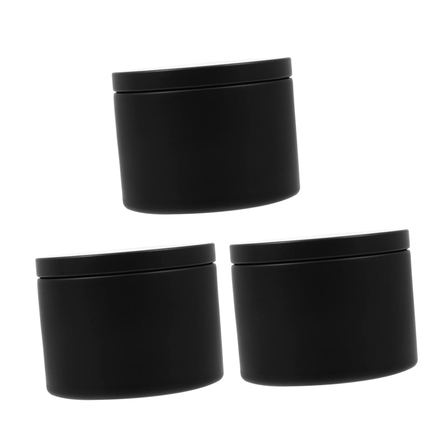 OHPHCALL 3pcs Metal Candle Jars Lids Practical Iron Candle Containers for Home Decor Parties and Weddings Elegant and Reusable Storage for Candies