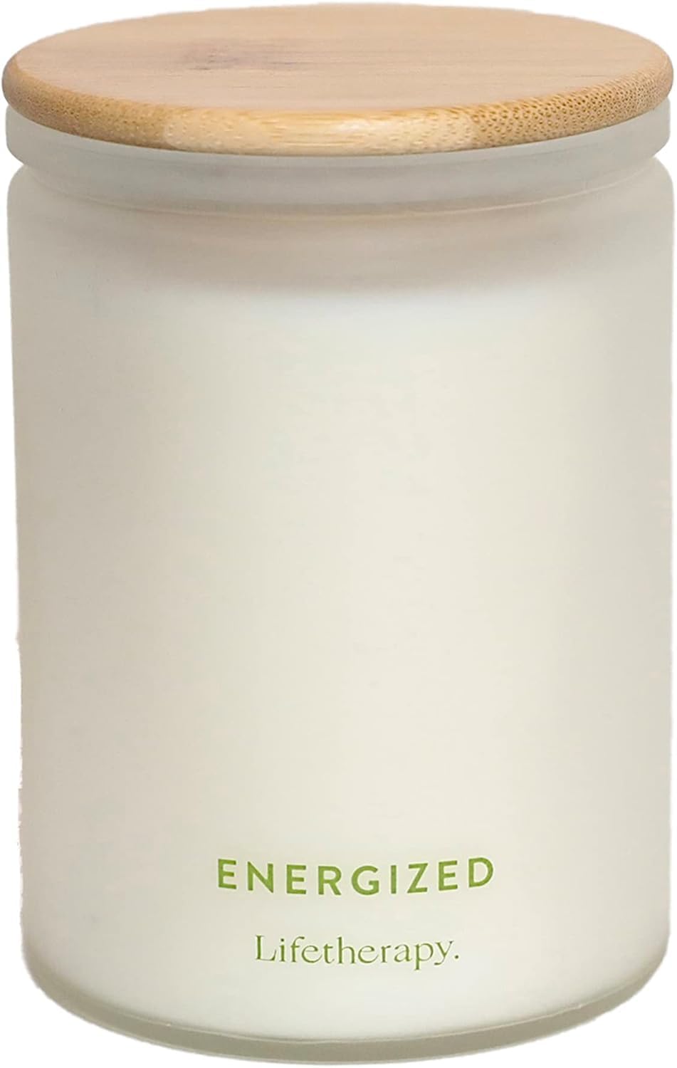 Lifetherapy Energized Large Soy Candle - Inspiring Scent, Natural Soy Wax, Clean 75 Hour Burn, Long Lasting Aroma, 10 Ounce