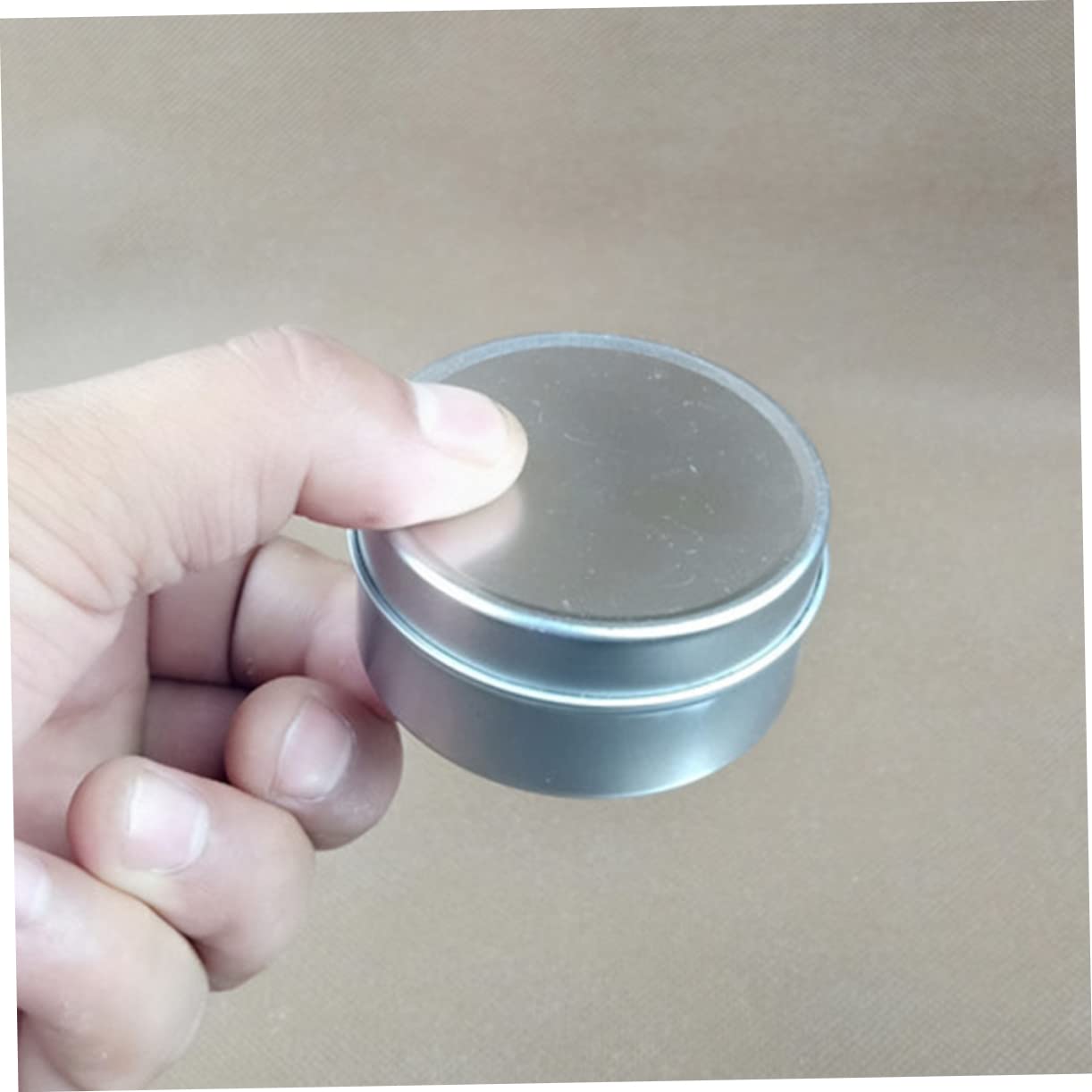 LALAFINA 4pcs Handmade Candle Iron Tins Silver Scented Candle Making Containers for Home Crafts for Candy and Wedding Favor Boxes
