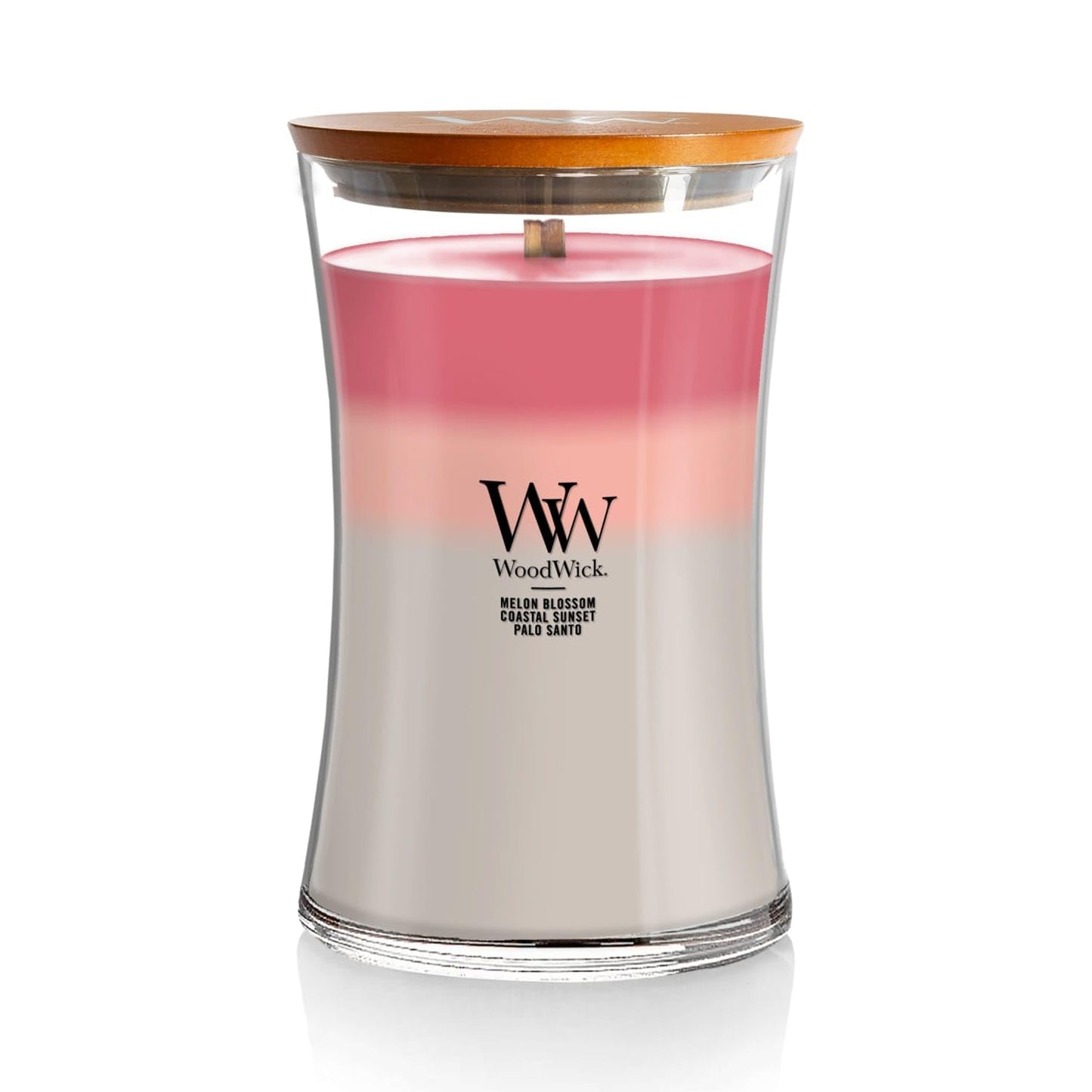 WoodWick Shoreline Trilogy Gifts for Women and Men, 21.5 oz Large Hourglass Trilogy Candle with Crackling Wick