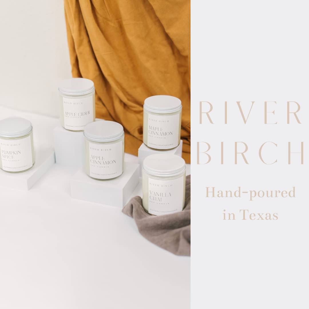 River Birch Candles Cranberries + Pine Scented Candle | Premium, All-Natural, Non-Toxic, Soy Candles | 8.5oz 40 Hr Burn Time | Cozy Relaxing Gifts for Home