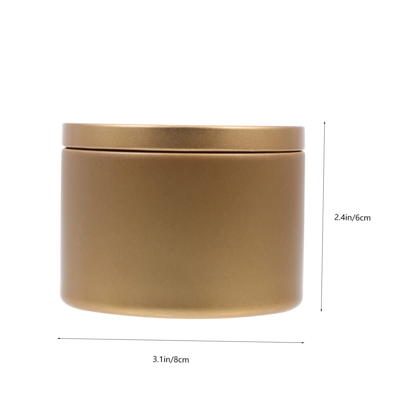 KONTONTY 3pcs Gold Iron Candle Jars Empty Candle Holders for Practical Iron Containers for Home Decor Wedding Favors and Tealight Making
