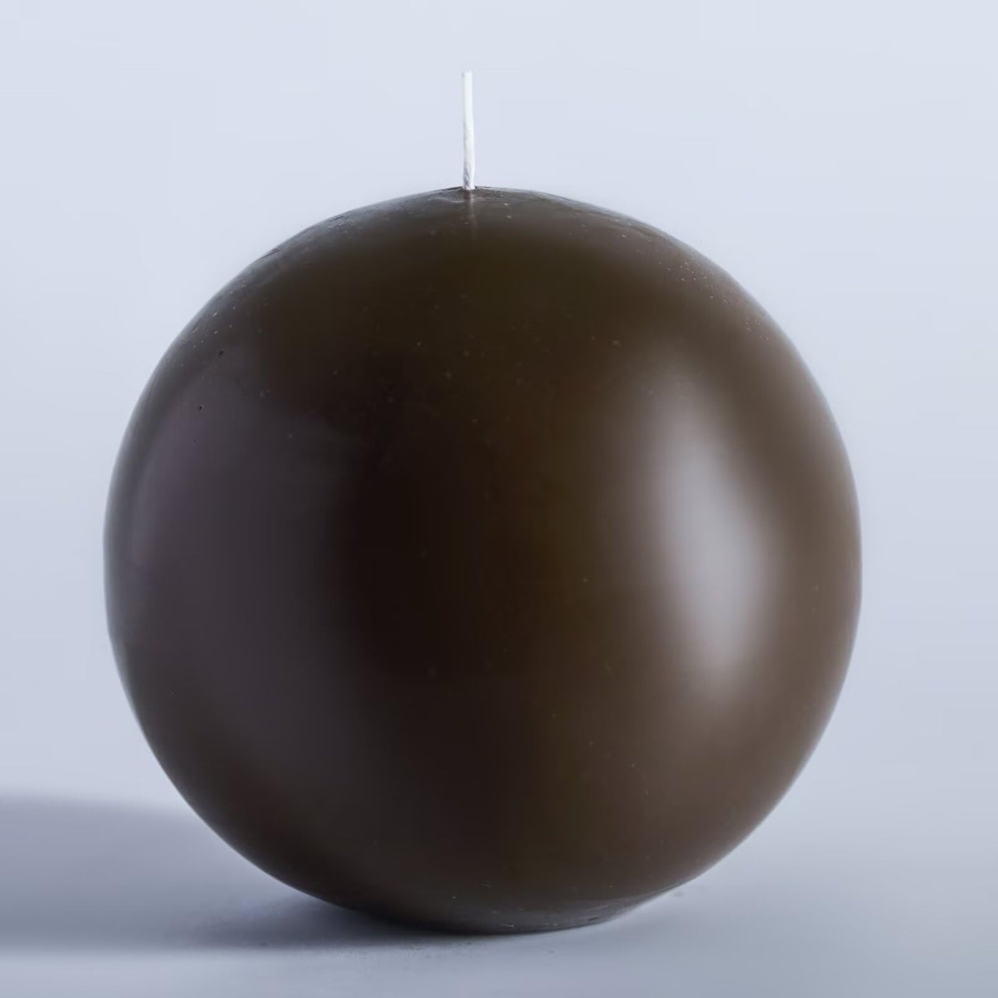 MOZEAL Hand-Poured, 6 Inch Taupe Large Round Ball Candles - Elegant Taupe Round Pillar Candles, Dripless, Unscented, Smokeless, Ideal for Modern Home Decor.