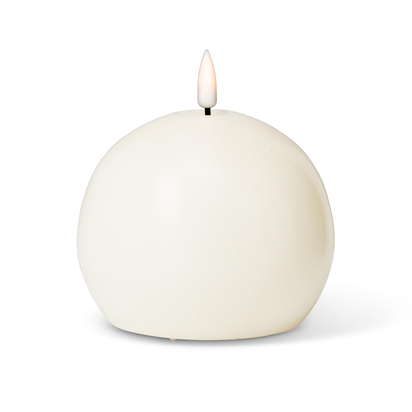 Abbott Collection Wax LED Flameless Ball Candle - Sand (4" D)