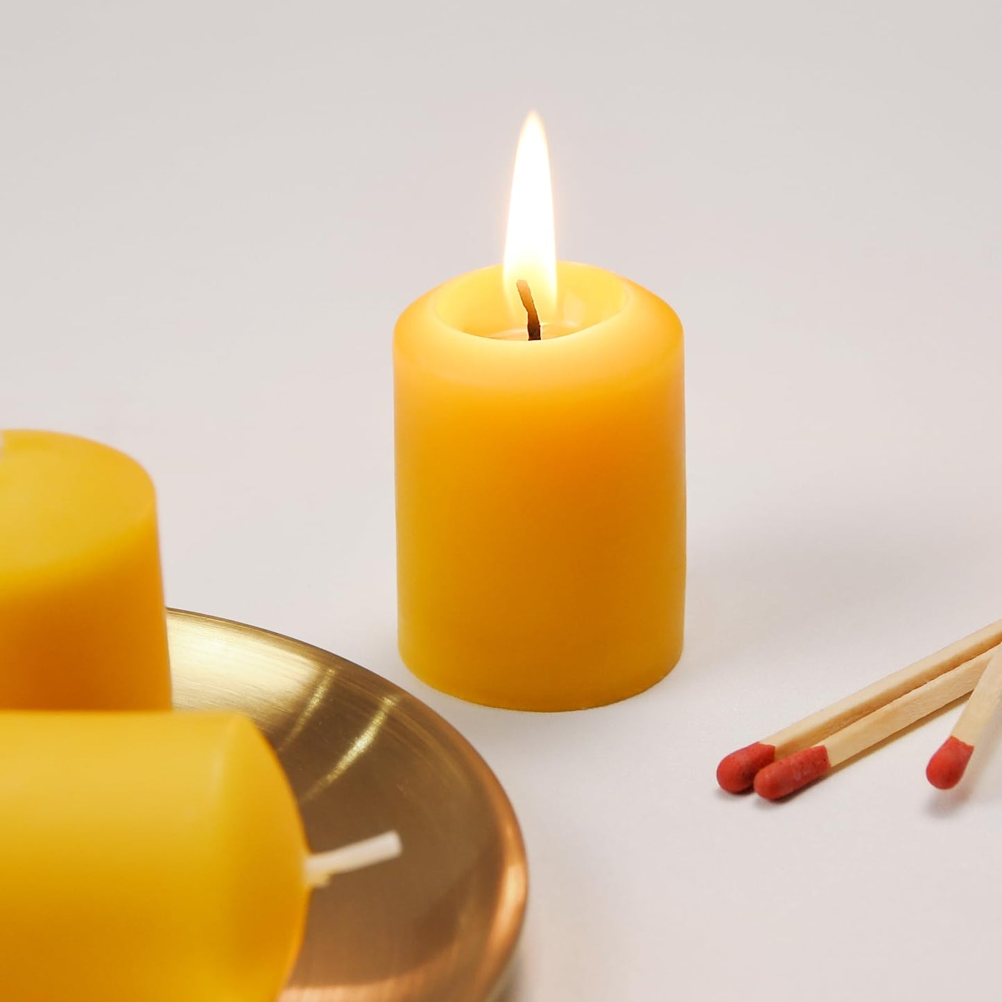 Beeswax Votive Candles-20 Pack Natural Small Votives Set for Home Room Decor Party Wedding Spa Gift