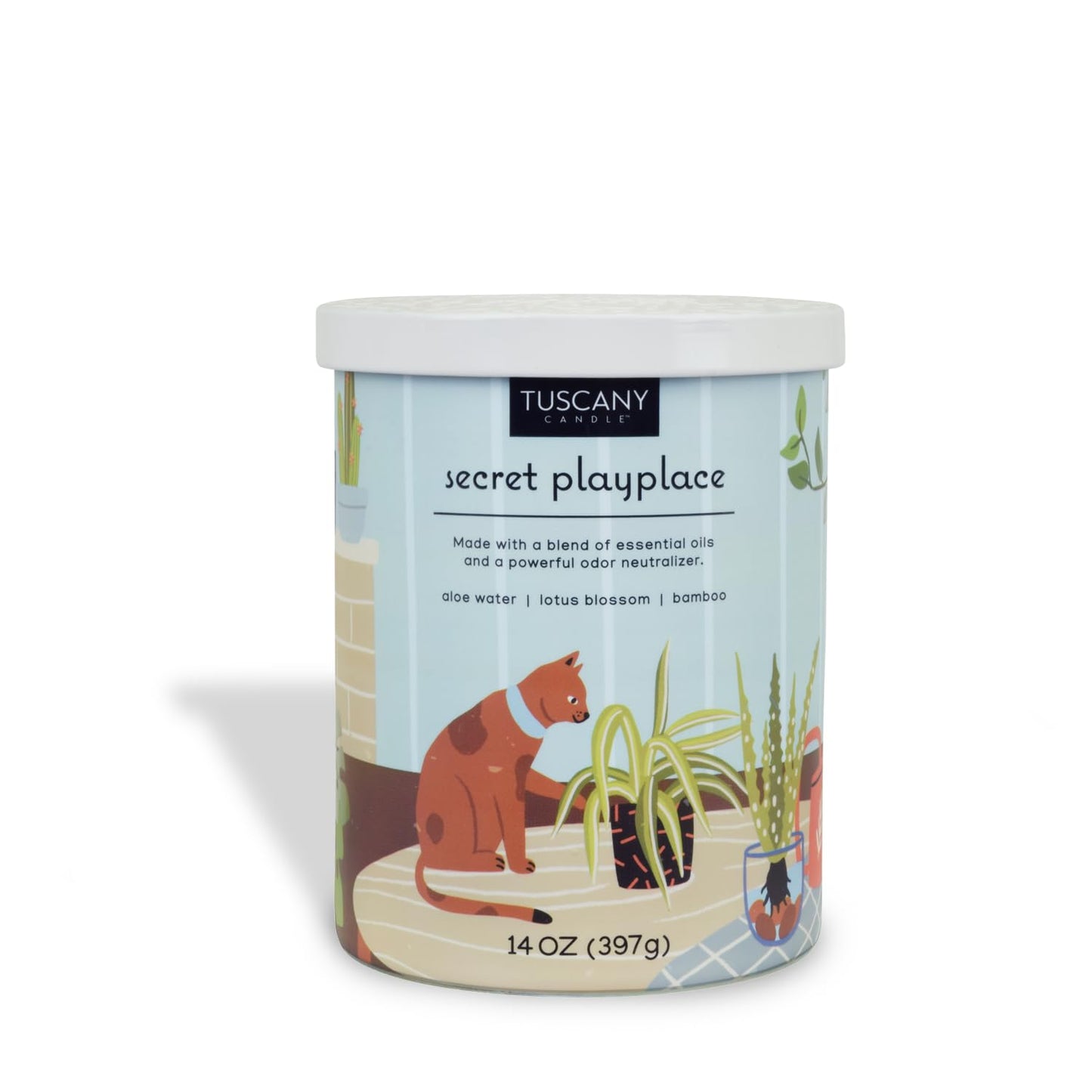 Tuscany Candle Secret Playplace: Lotus Blossom Scented Pet Odor Neutralizing Candle, 14 oz