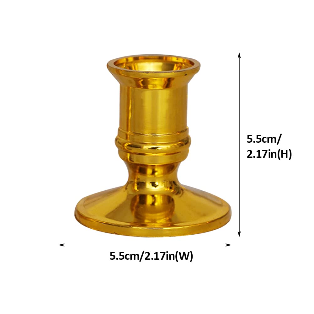 CALIDAKA 20pcs Taper Candle Holders - Gold/Silver Pillar Candle Stand for Table Centerpiece, Wedding, Party Festival Decor