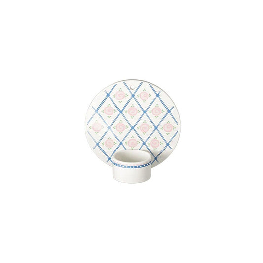 Bjorn Wiinblad Dora Tealight Holder, Blue Harlequin, 5.1" D, Gift Box Included